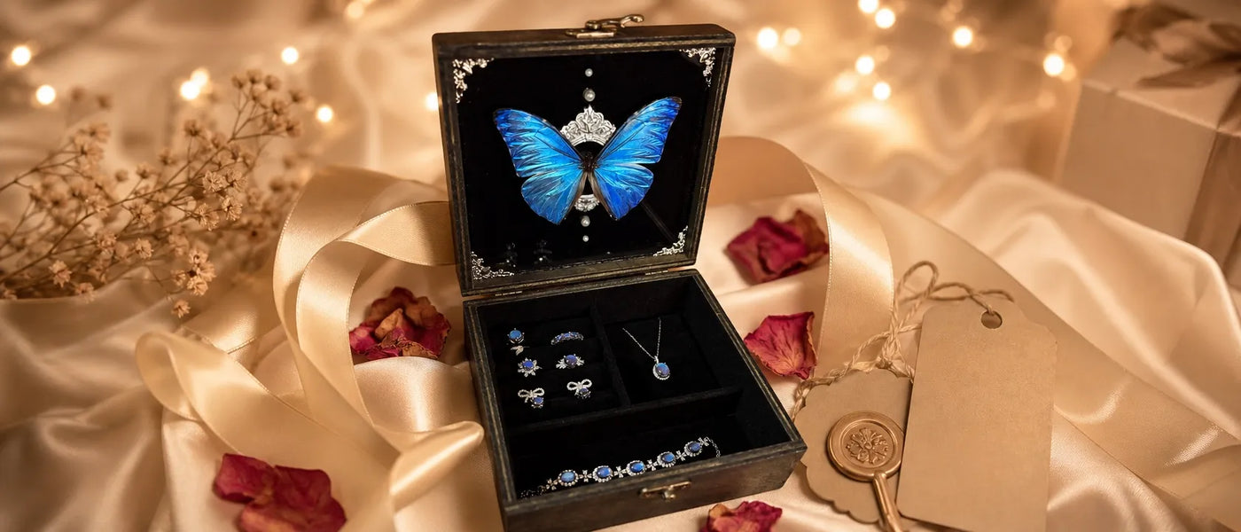 Unique butterfly jewelry box gift for women